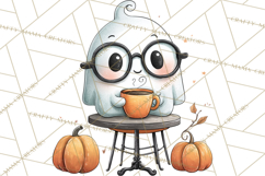 Ghost Café Mini World PNG, Cute Halloween Coffee Ghosts Product Image 3