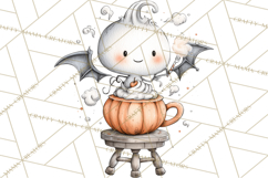 Ghost Café Mini World PNG, Cute Halloween Coffee Ghosts Product Image 5