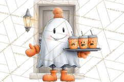 Ghost Café Mini World PNG, Cute Halloween Coffee Ghosts Product Image 4