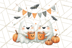 Ghost Café Mini World PNG, Cute Halloween Coffee Ghosts Product Image 3