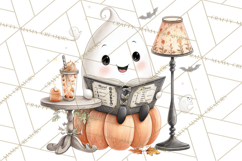 Ghost Café Mini World PNG, Cute Halloween Coffee Ghosts Product Image 5