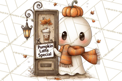 Ghost Café Mini World PNG, Cute Halloween Coffee Ghosts Product Image 5