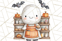 Ghost Café Mini World PNG, Cute Halloween Coffee Ghosts Product Image 5