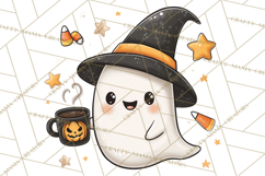 Ghost Café Mini World PNG, Cute Halloween Coffee Ghosts Product Image 3