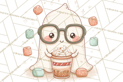 Ghost Café Mini World PNG, Cute Halloween Coffee Ghosts Product Image 4