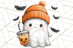 Ghost Café Mini World PNG, Cute Halloween Coffee Ghosts Product Image 5