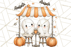 Ghost Café Mini World PNG, Cute Halloween Coffee Ghosts Product Image 5