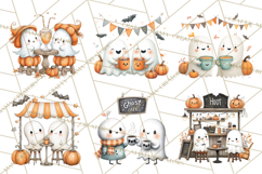 Ghost Café Mini World PNG, Cute Halloween Coffee Ghosts Product Image 8