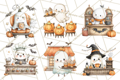 Ghost Café Mini World PNG, Cute Halloween Coffee Ghosts Product Image 6