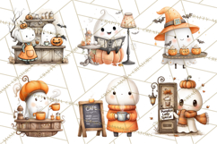 Ghost Café Mini World PNG, Cute Halloween Coffee Ghosts Product Image 4