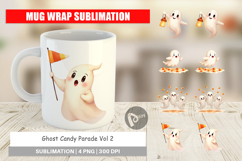 Mug Wrap Watercolor Ghost Candy Parade Product Image 1