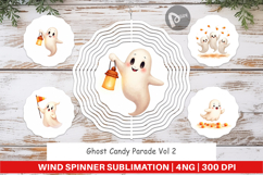 Wind Spinner Watercolor Ghost Candy Parade Product Image 1