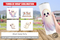 Tumbler Watercolor Ghost Candy Party Product Image 1