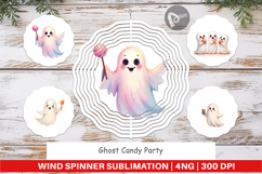 Wind Spinner Watercolor Ghost Candy Party Product Image 1