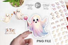 Sticker Watercolor Ghost Candy Party Product Image 1