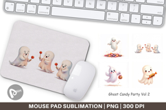 Mouse Pad Watercolor Ghost Candy Party Product Image 1