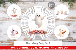 Wind Spinner Watercolor Ghost Candy Party Product Image 1