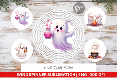 Wind Spinner Watercolor Ghost Candy Potion Product Image 1