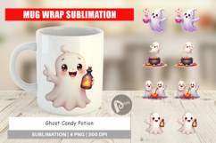 Mug Wrap Watercolor Ghost Candy Potion Product Image 1