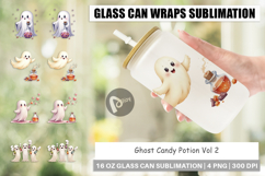 Glass Can Watercolor Ghost Candy Potion Product Image 1