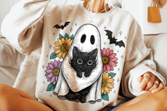 Cute Ghost PNG, Cat PNG, Spooky PNG, Fall PNG, Halloween PNG Product Image 3