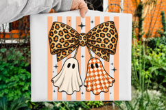 Ghost Cherry Halloween Bow PNG, Sublimation Design Product Image 2