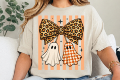 Ghost Cherry Halloween Bow PNG, Sublimation Design Product Image 3