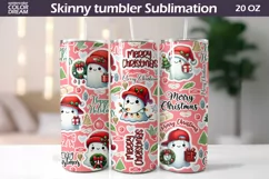 Cute Christmas Ghost Tumbler | Christmas Seamless Tumbler Product Image 6