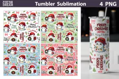 Cute Christmas Ghost Tumbler | Christmas Seamless Tumbler Product Image 1