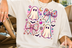 Ghost Coquette Bow Halloween Sublimation PNG Product Image 2