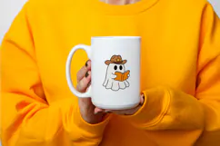 Cute Cartoon Ghost Clipart |Halloween PNG SVG Product Image 3