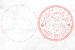 Ghost Crafts Deadly But Tasty SVG, Halloween Round Sign Product Image 3