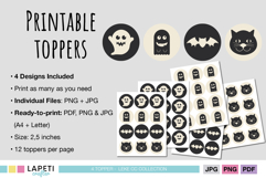 spooky cupcake toppers printable halloween party