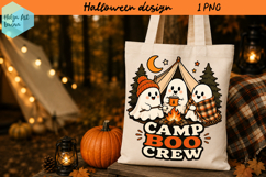 Ghost Camping, Funny Halloween ClipArt PNG Product Image 1