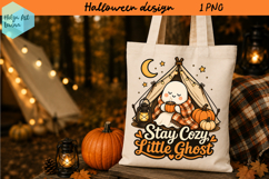 Ghost Camping, Funny Halloween ClipArt PNG Product Image 1