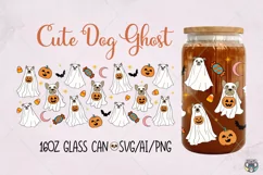 Ghost Libbey Glass Svg, Halloween Glass Wrap svg, Halloween Product Image 1