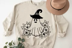 Spooky Season Svg, Ghost Svg, Halloween Svg, Floral Ghost Product Image 3