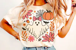 Halloween Ghost PNG, Fall PNG, Pumpkin PNG, Coquette Bow PNG Product Image 2