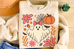 Halloween Ghost PNG, Fall PNG, Pumpkin PNG, Coquette Bow PNG Product Image 4