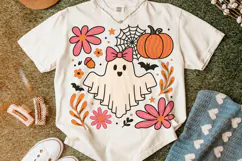 Halloween Ghost PNG, Fall PNG, Pumpkin PNG, Coquette Bow PNG Product Image 5