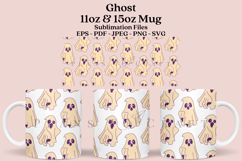 ghost halloween coffee mug sublimation wrap glass mug wrap svg presized for 11oz and 15oz glass mug are sublimation files