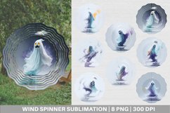 Ghost Halloween Wind Spinner | Sublimation Spinner Design Product Image 1