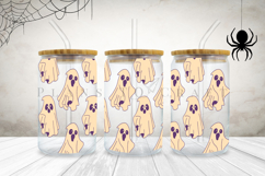 ghost halloween libbey beer can glass full wrap svg presized template for 16oz and 20oz glass for Cricut Silhouette and sublimation