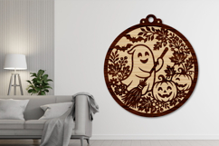 Ghost Halloween Ornament SVG Product Image 3