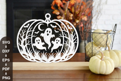 Ghost Halloween Pumpkin SVG Product Image 1