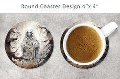 Halloween round coaster, Ghost Magnet Product Image 1