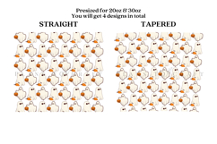 ghost halloween skinny tumbler sublimation wrap with high resolution and transparant background are for 20oz and 30oz skinny tumbler