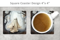 Halloween square coaster, Ghost Magnets Product Image 1