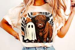 Halloween Highland Cow PNG, Halloween PNG, Cute Cow PNG Product Image 3