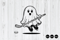 Ghost Hockey SVG, Ice Hockey SVG, Ghost SVG,Halloween SVG Product Image 1